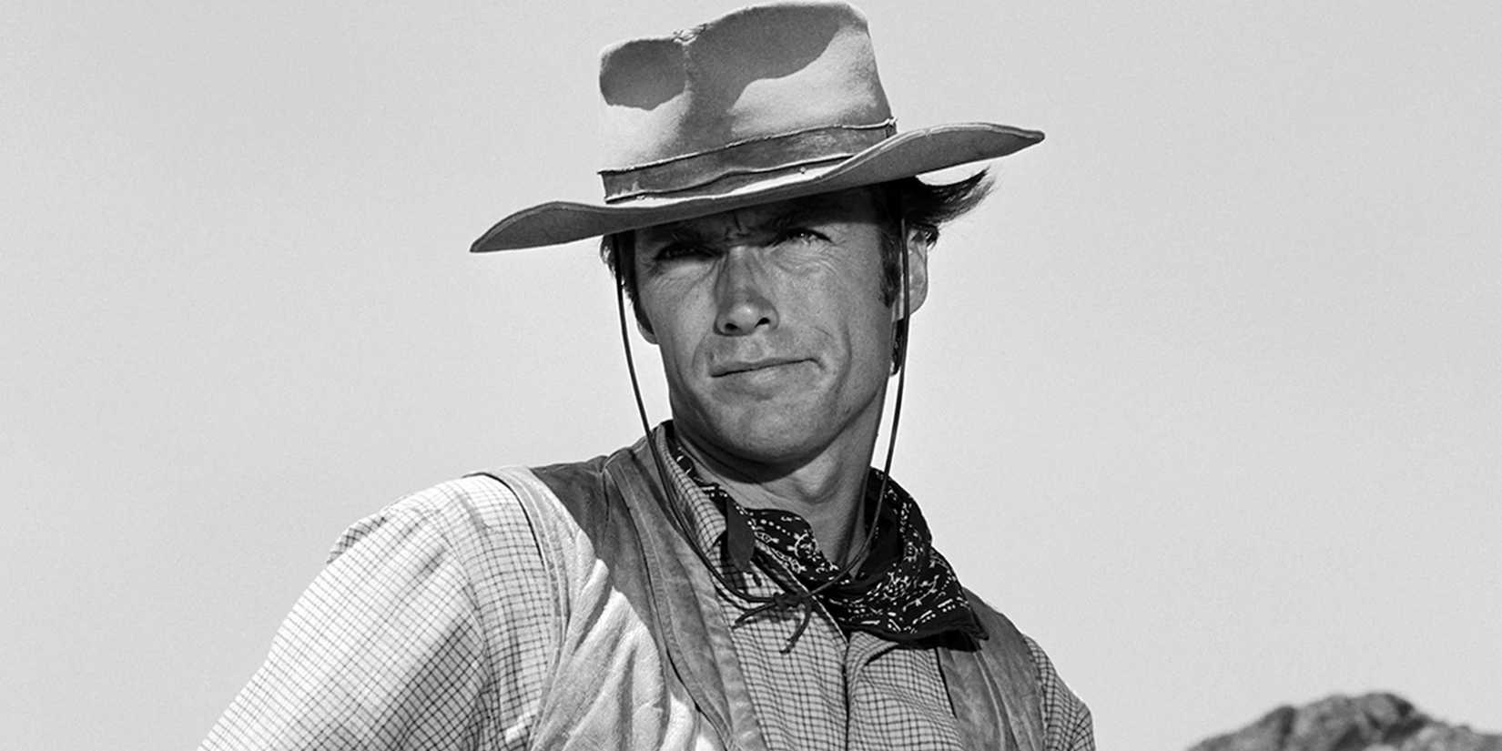 Clint Eastwood in a cowboy hat in Rawhide