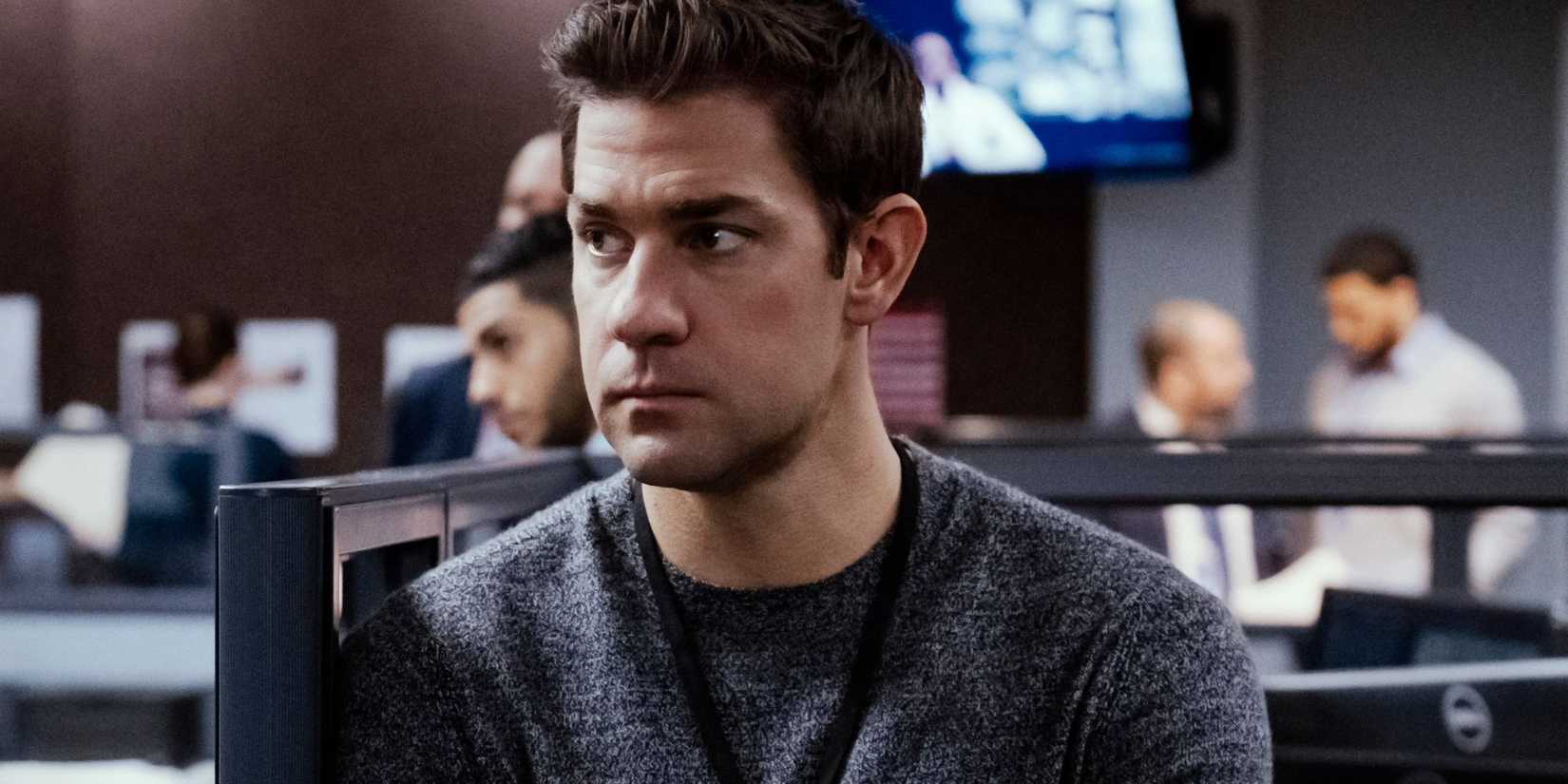 John Krasinski as Jack Ryan looking thoughtful