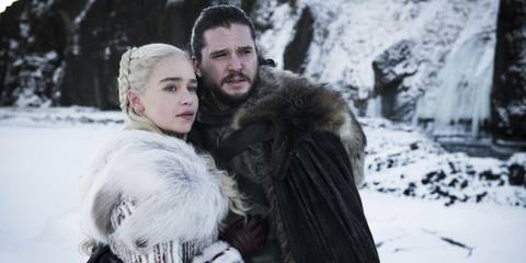 Daenerys And Jon Snow In The Snow In Game Of Thrones
