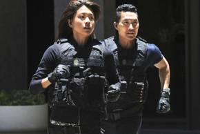 Daniel Dae Kim and Grace Park in Hawaii Five-0
