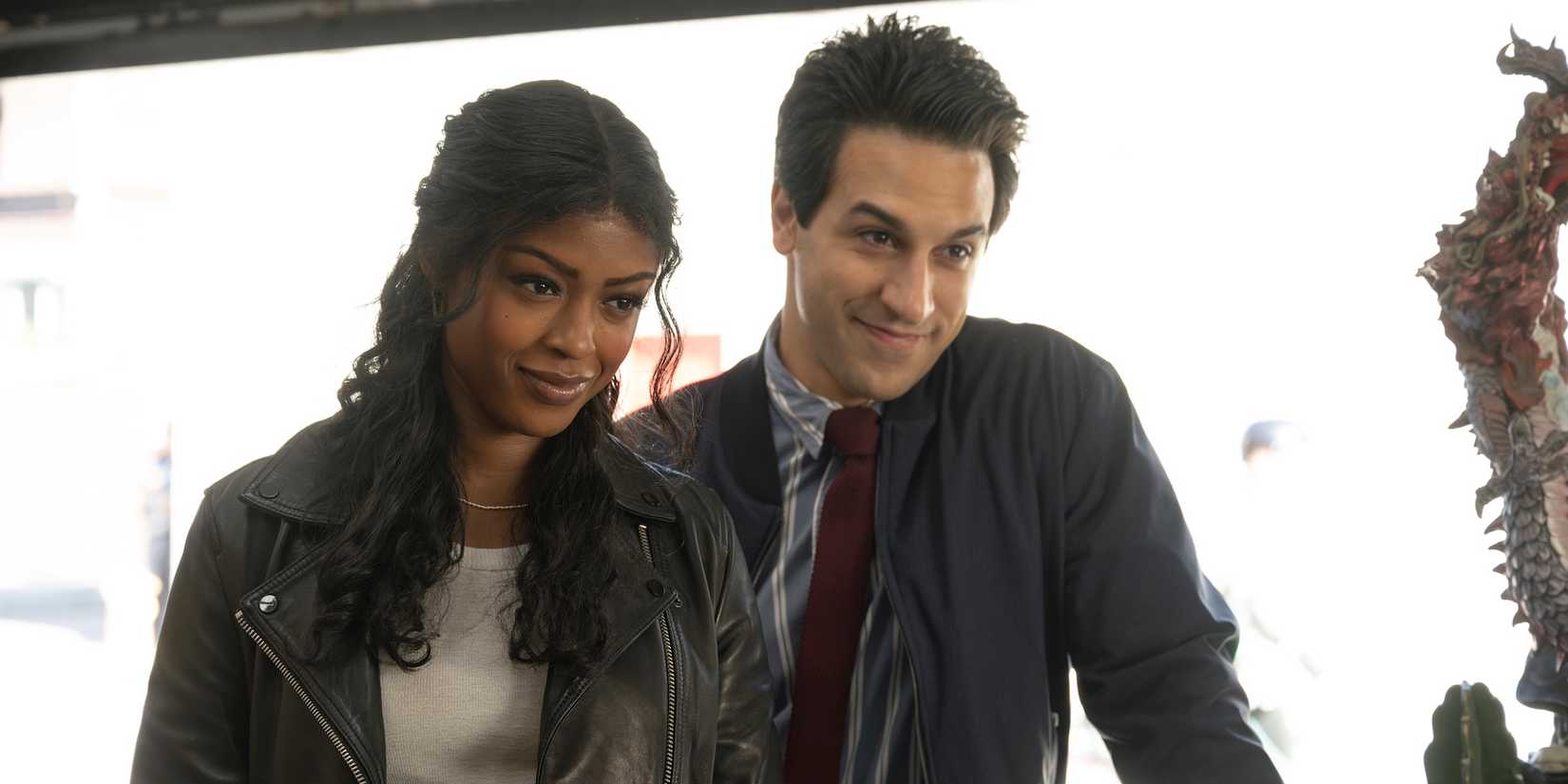 Daphne and Oz smile knowingly on High Potential season 1