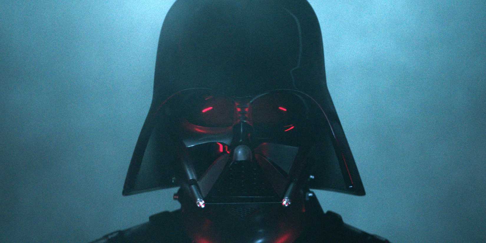 Darth Vader bathed in red light in Obi-Wan Kenobi (2022)