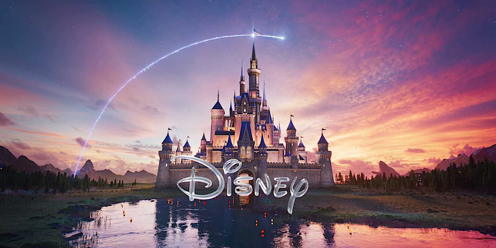 The Disney castle logo with a shooting star overhead as seen on the Snow White trailer