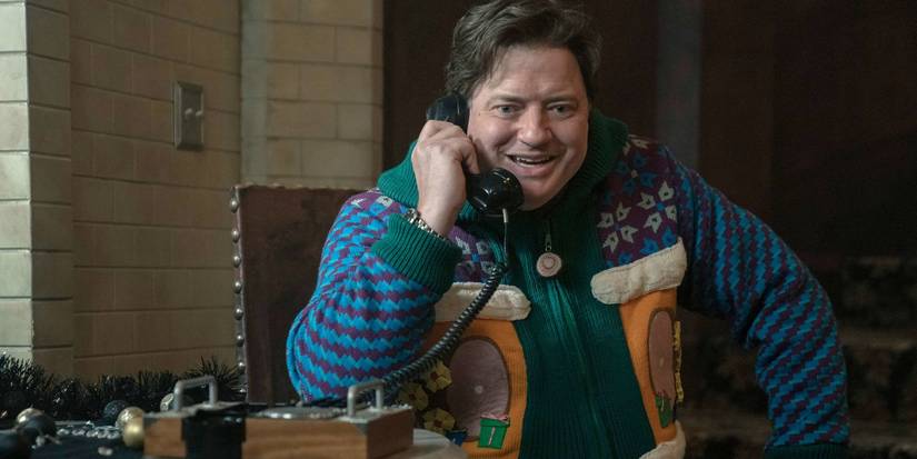 Brendan Fraser picking up the phone in Doom Patrol