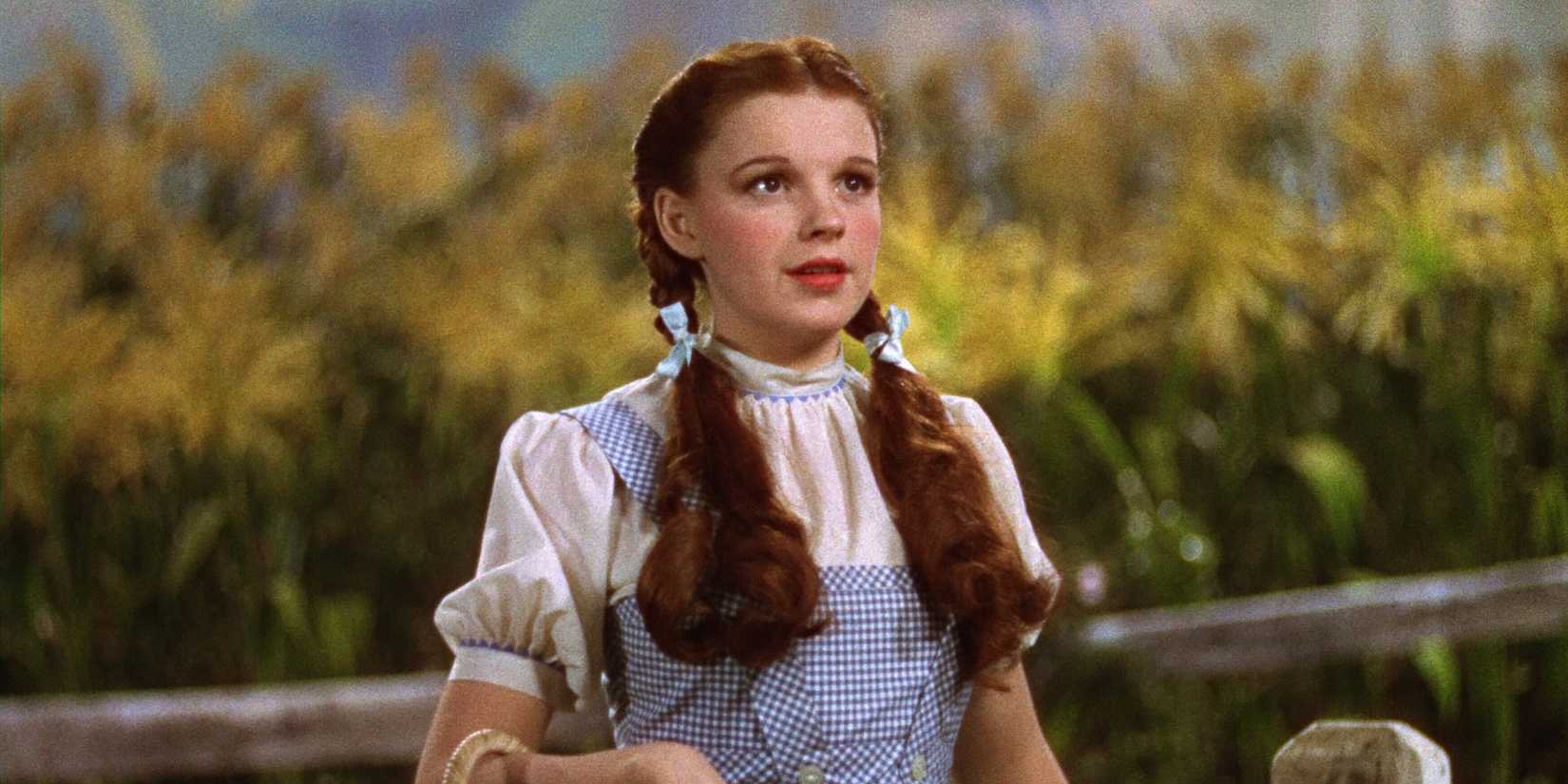 Dorothy holding a basket in the Wizard of Oz