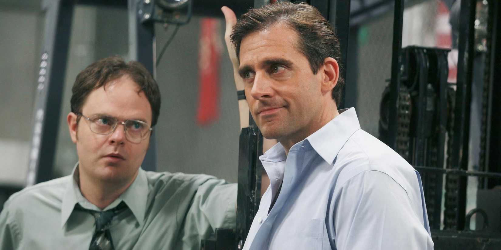 Dwight and Michael in The Office-1