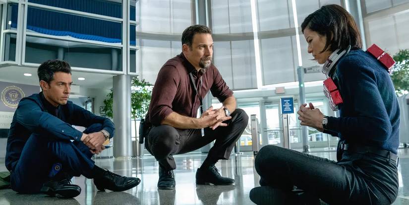 John Boyd as Stuart Scola, Jeremy Sisto as Jubal Valentine, and Vedette Lim as Elise Taylor in FBI