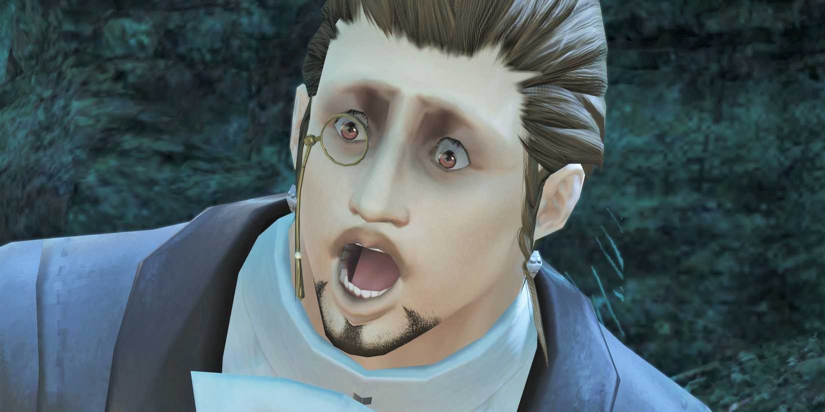 Final Fantasy 14 Hildibrand con espressione sorpresa.