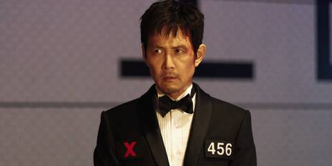 Gi-hun Wearing A Suit And Looking Angry in Squid Game season 3