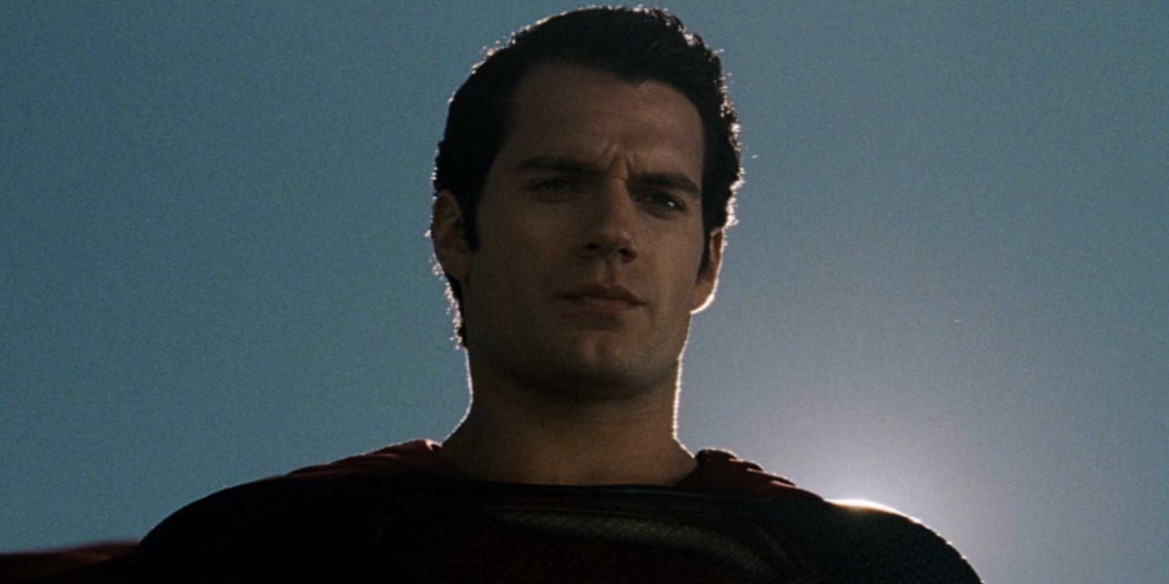 Henry Cavill's Superman looks down while flying in Man of Steel