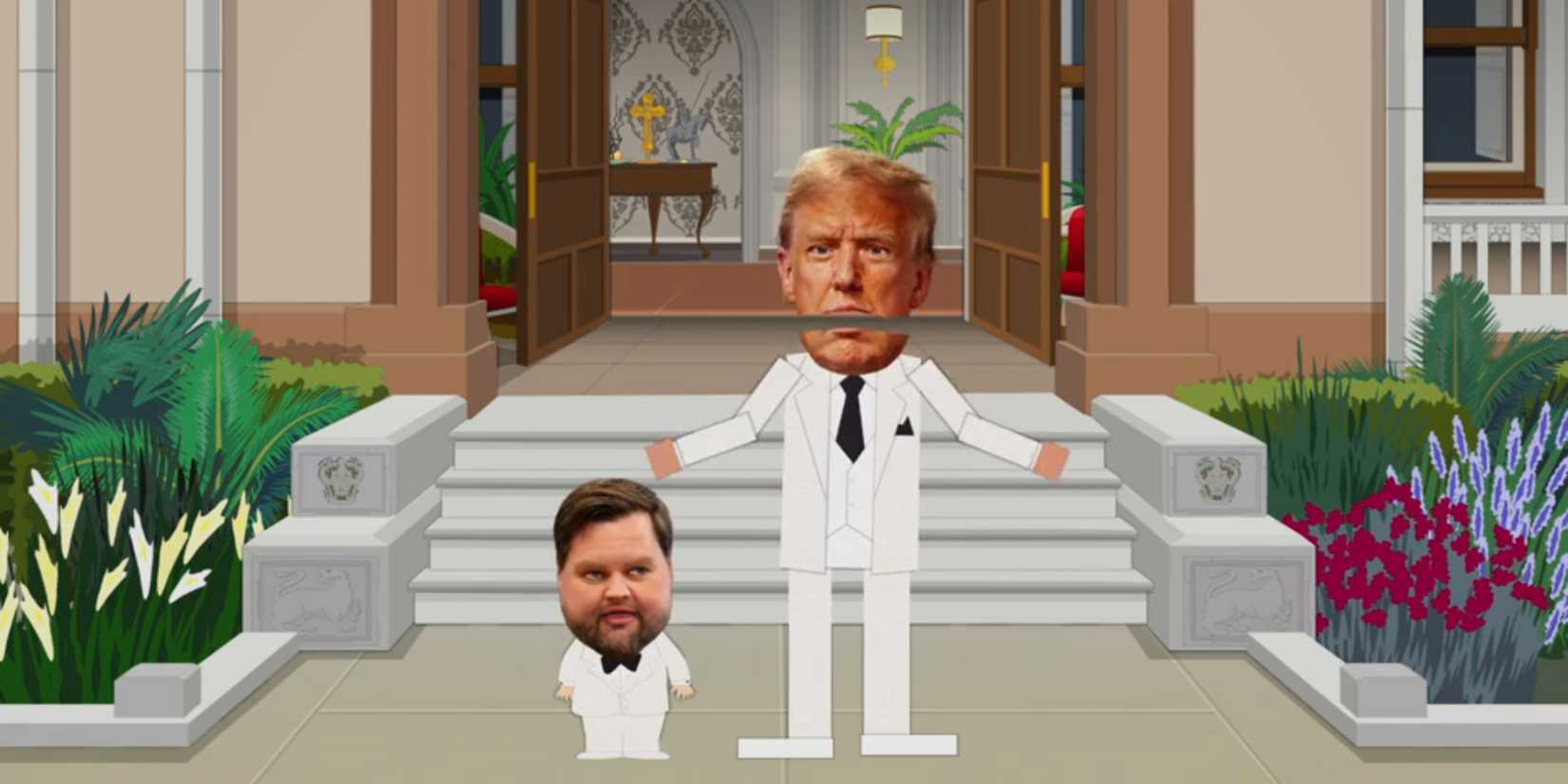 JD Vance e Donald Trump juntos em episódio de South Park