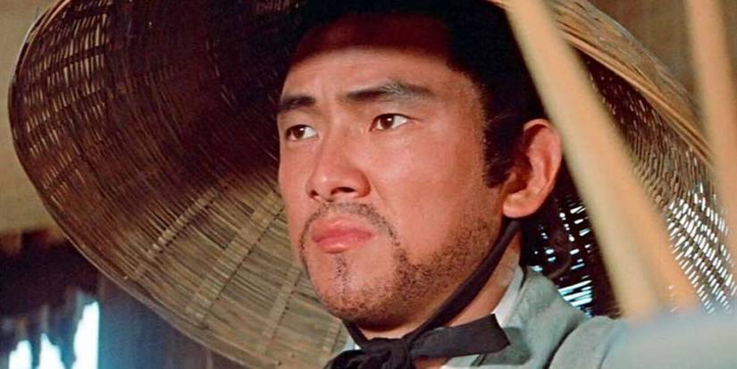 Jimmy Wang Yu wears a straw hat in Beach of the War Gods