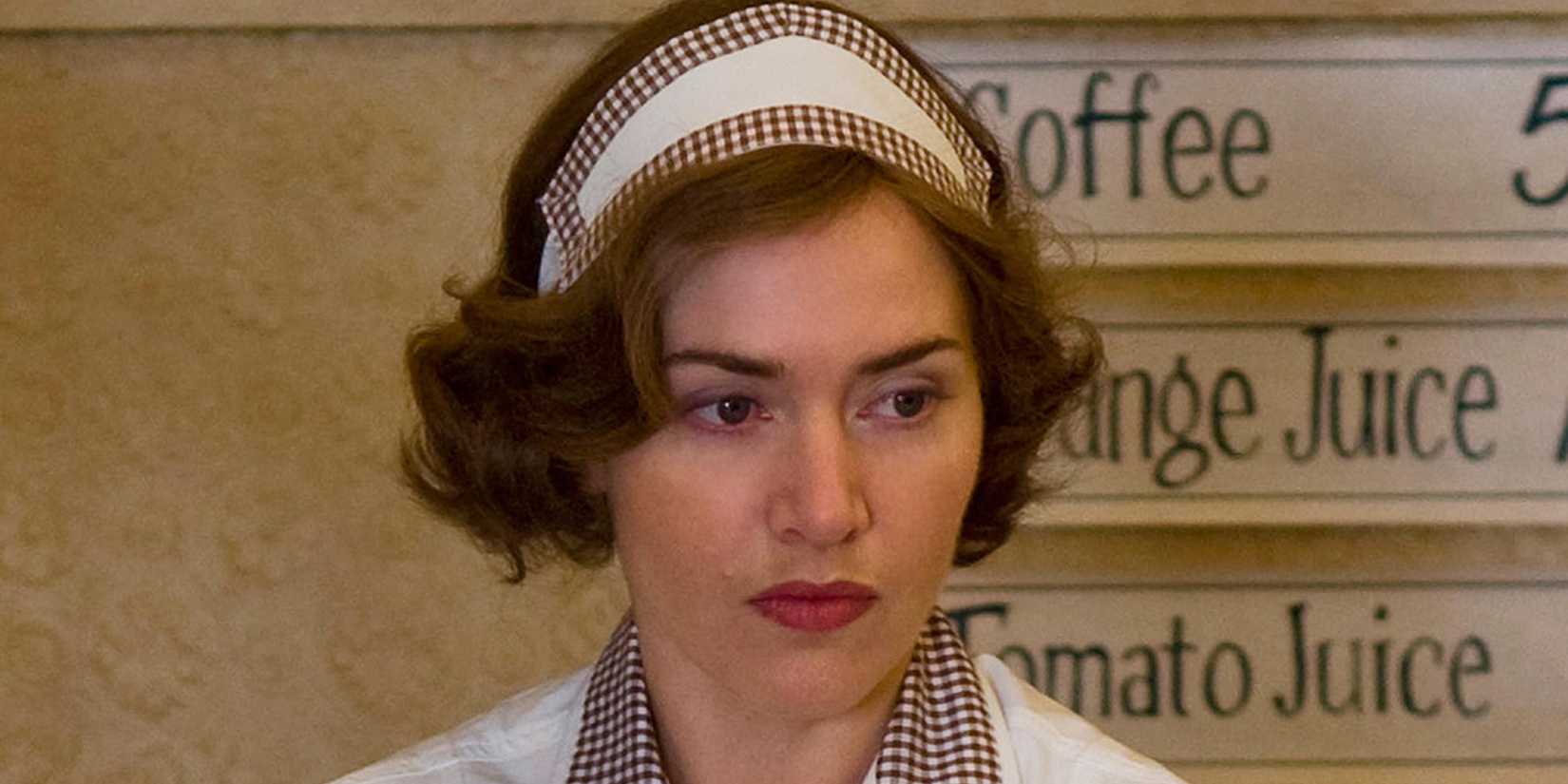 Kate Winslet looking distressed in Mildred Pierce