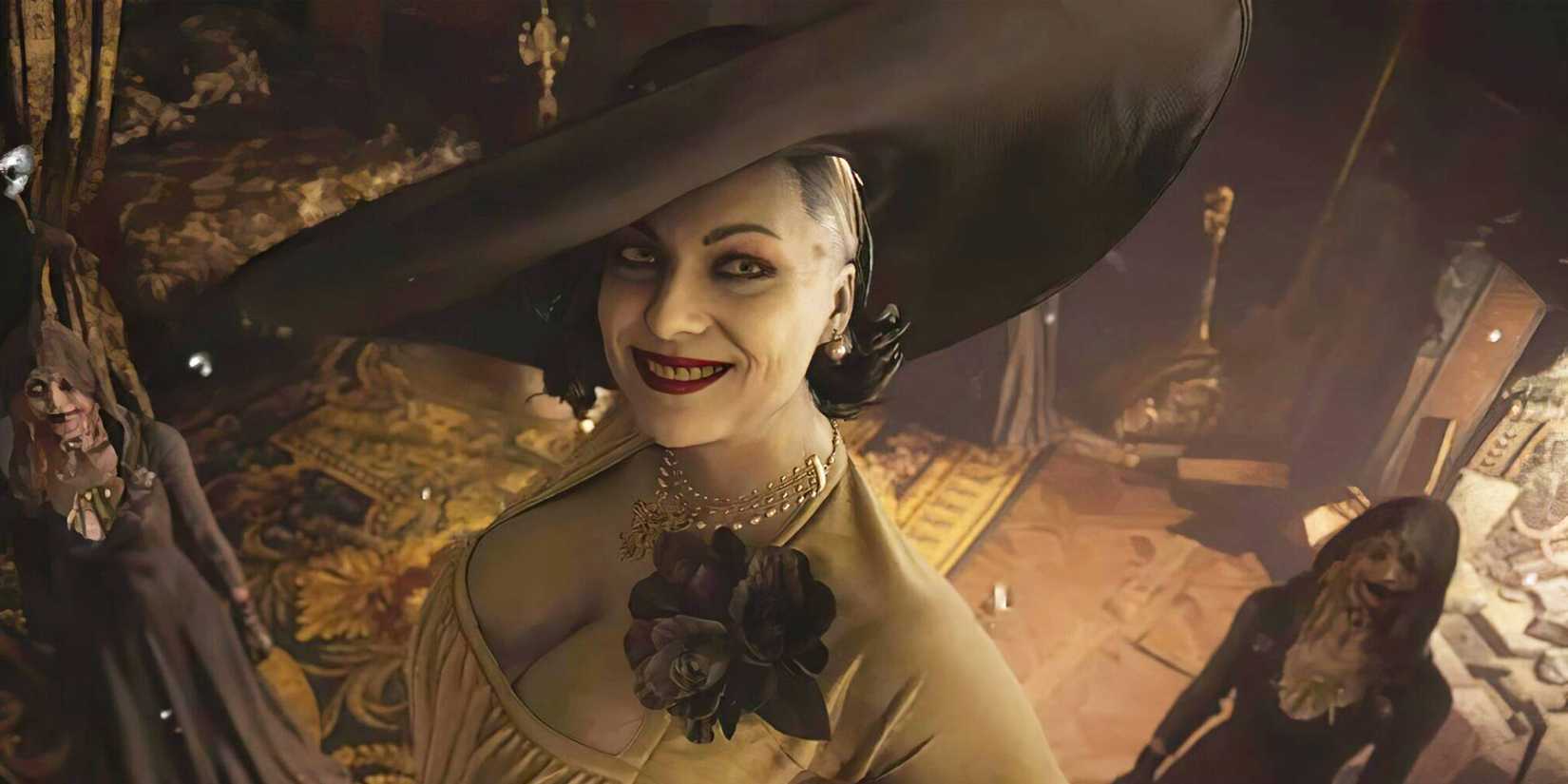 Lady Dimitrescu and her daughters in Resident Evil Village.