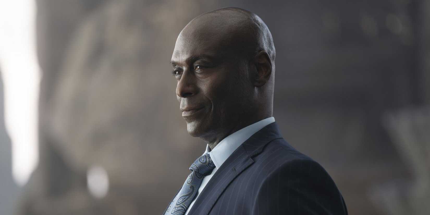 Lance Reddick smiling as Zeus in Percy Jackson & the Olympians