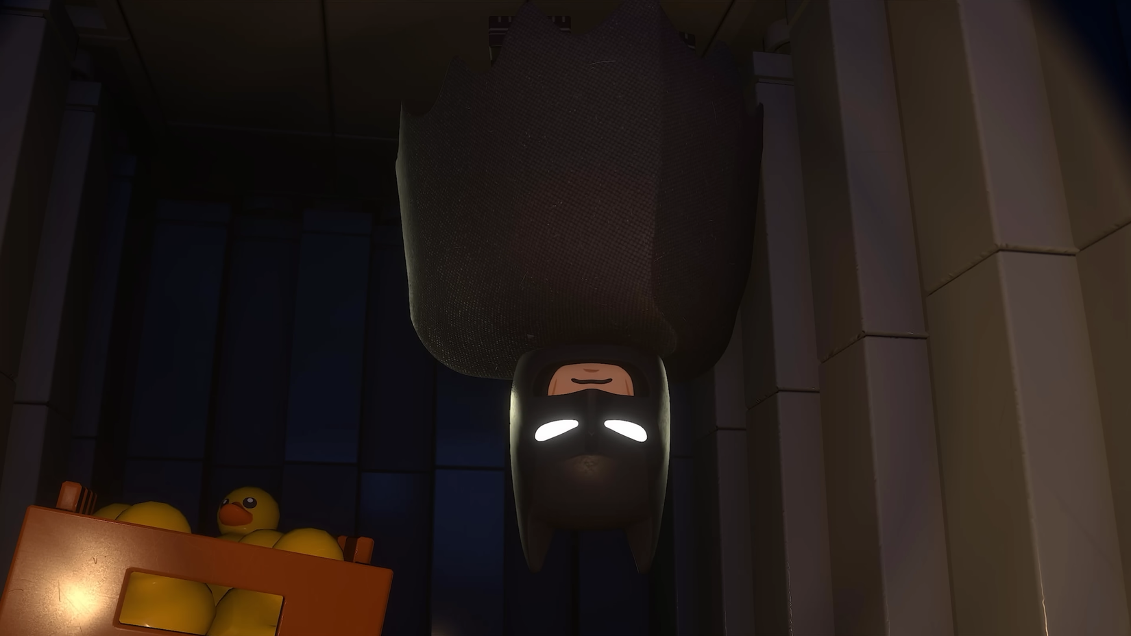 LEGO Batman hanging