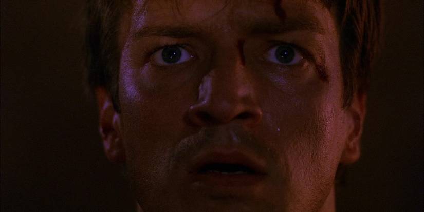 Mal watches in horror as the Alliance wins the Battle of Serenity Valley in Firefly