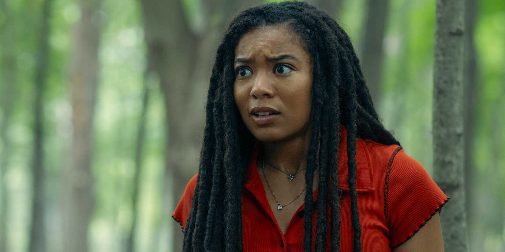 Jaz Sinclair as Marie Moreau looking slightly concerned in Gen V season 1