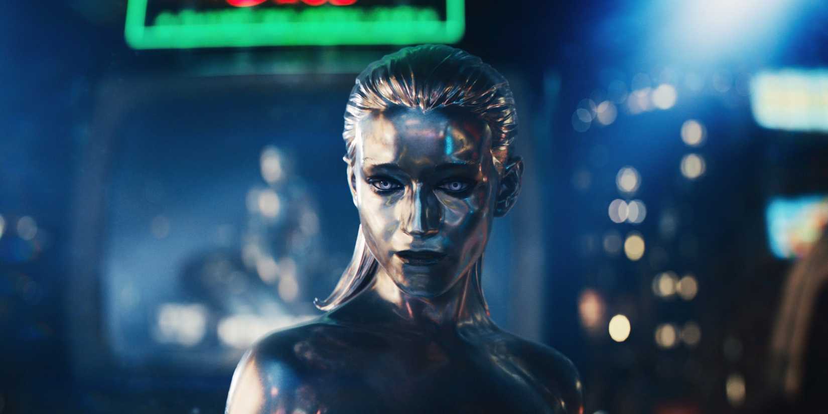 Silver Surfer looking forward in The Fantastic Four: First Steps