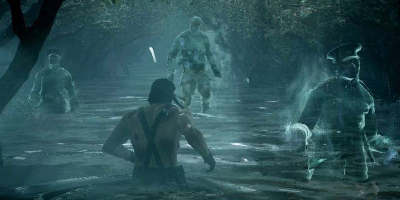 metal gear solid snake eater sorrow fight with ghosts