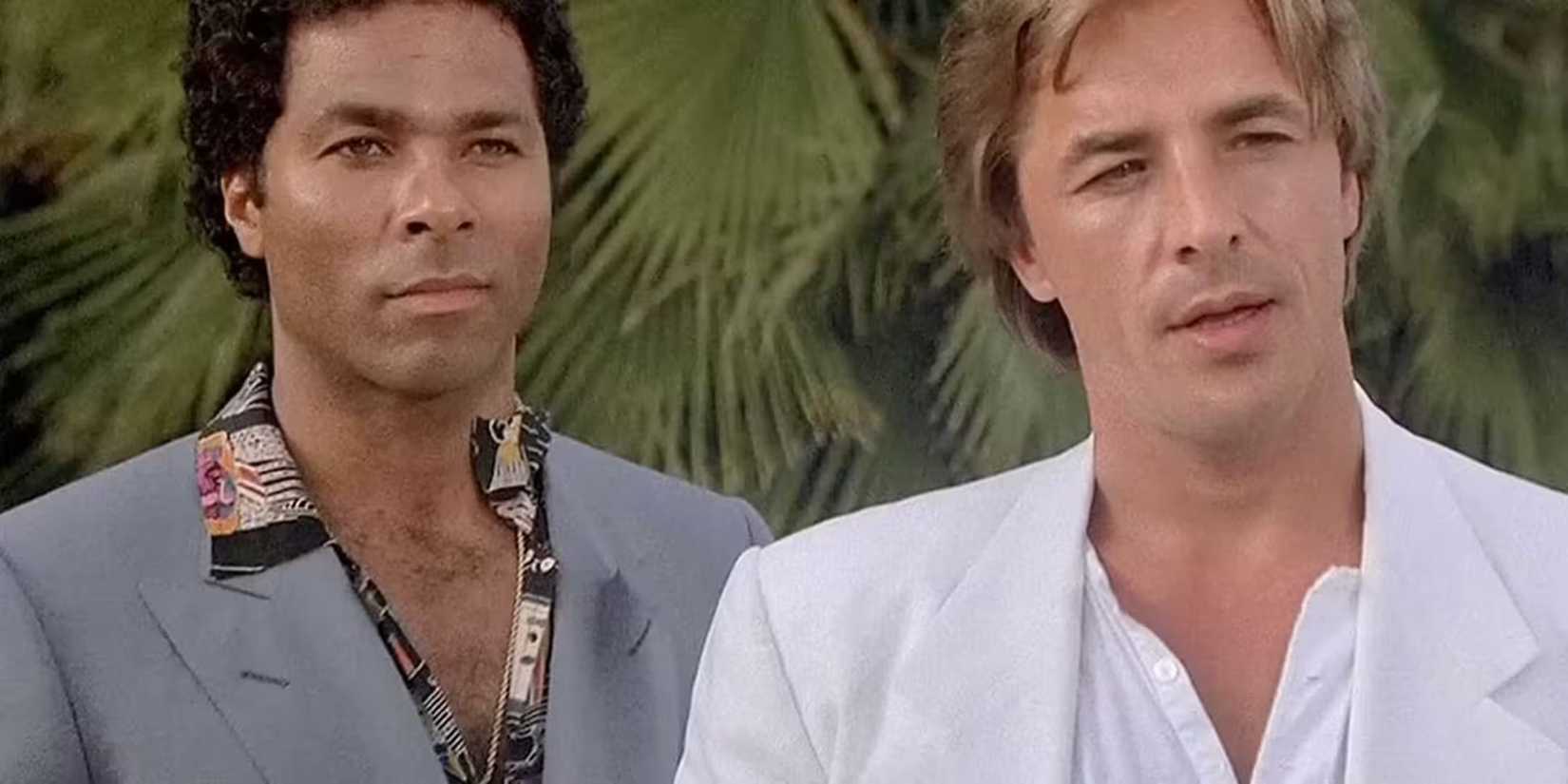 Philip Michael Thomas and Don Johnson in Miami Vice