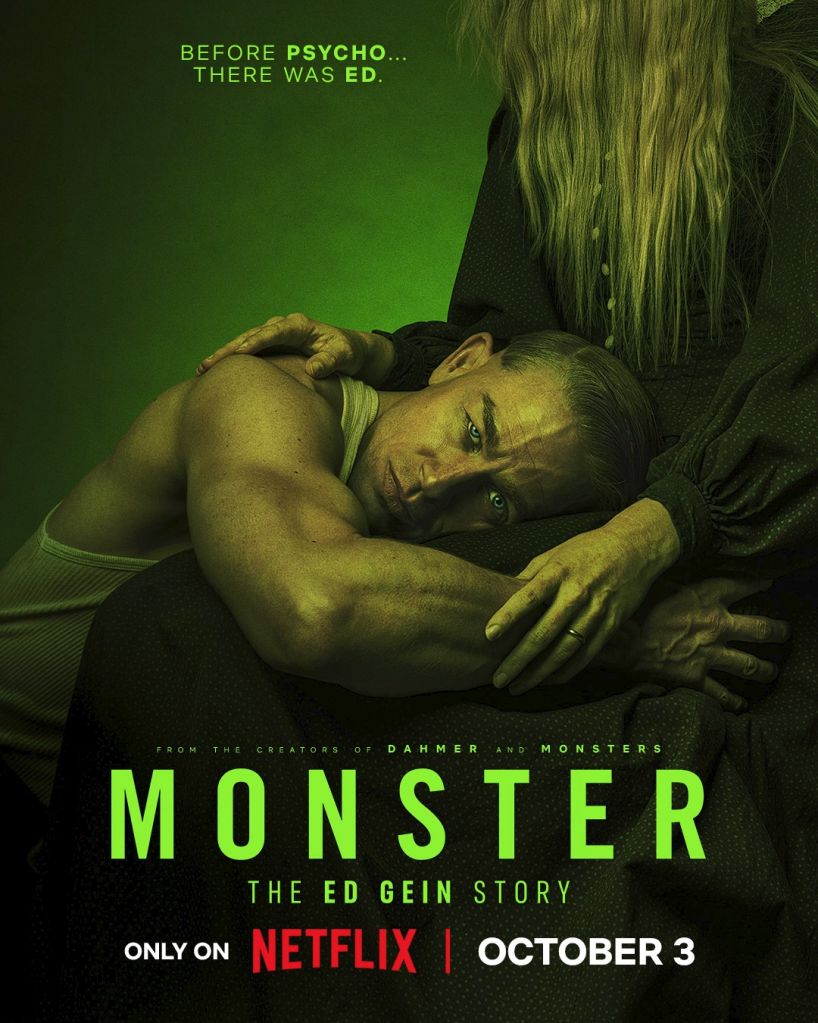 Pôster da série Monster: The Ed Gein Story com Charlie Hunnam como Ed Gein