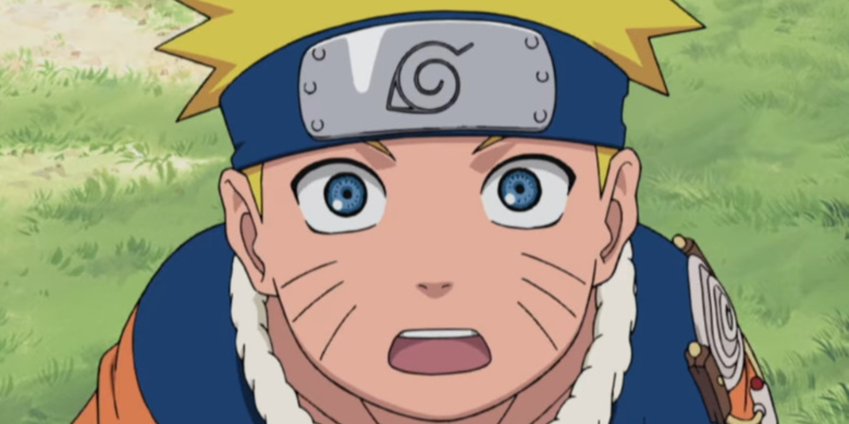 Naruto anime - Naruto looking up shocked