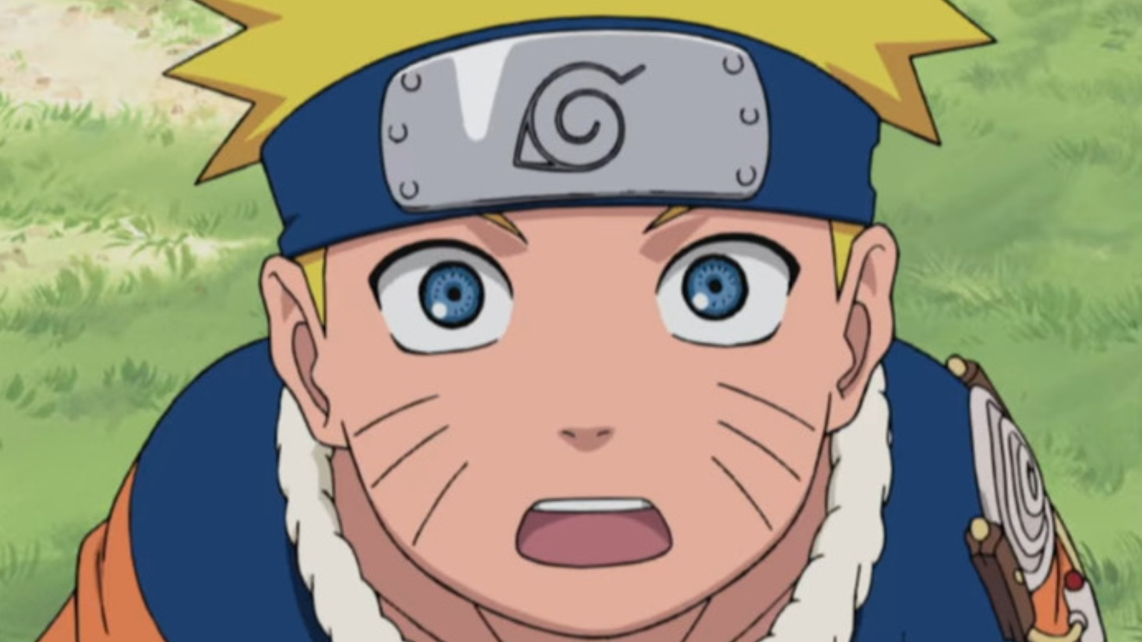 Naruto anime - Naruto looking up shocked