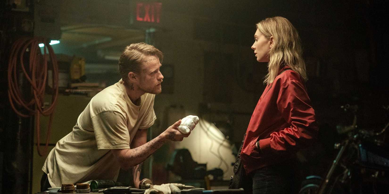 Lynette (Vanessa Kirby) with cocaine in Night Always Comes