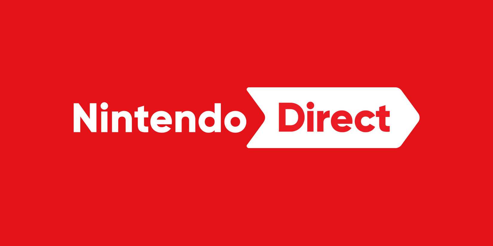 Nintendo Direct logo on a red background.