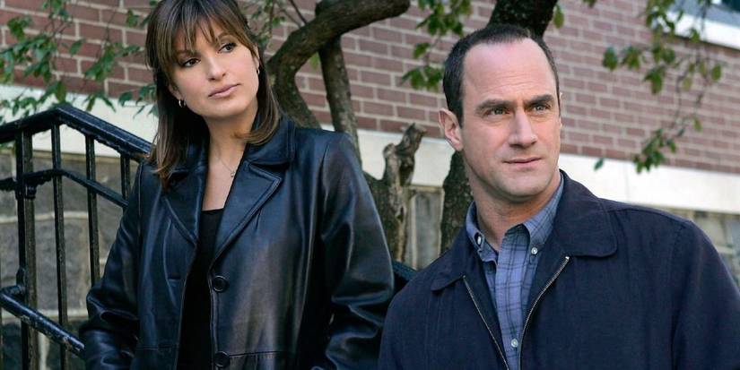 Olivia Benson and Elliot Stabler in Law & Order- SVU looking sideways concerned