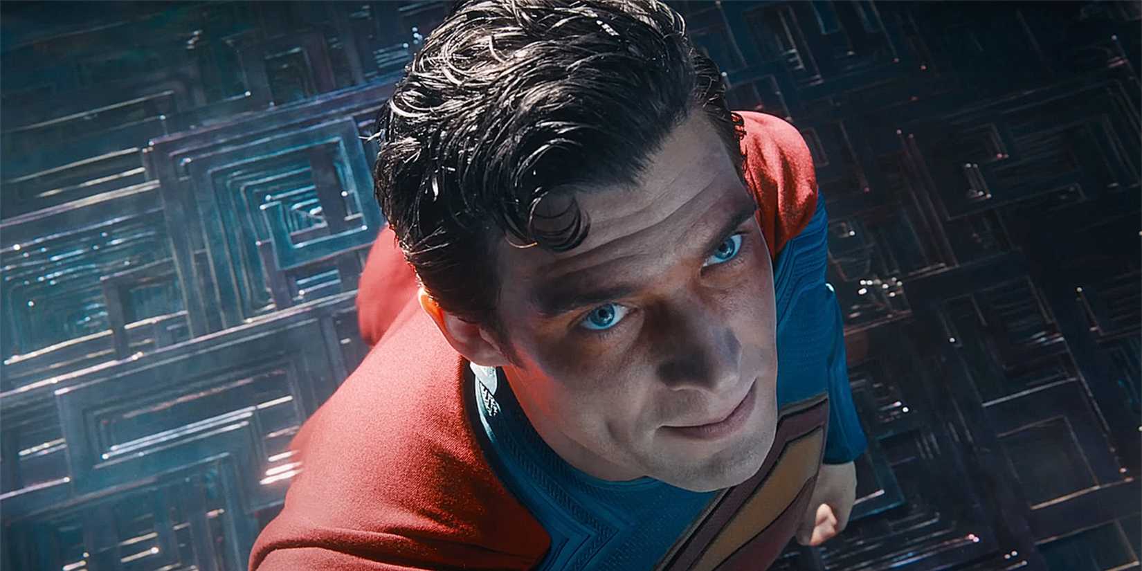 Overhead angle of live action 2025 Superman shot