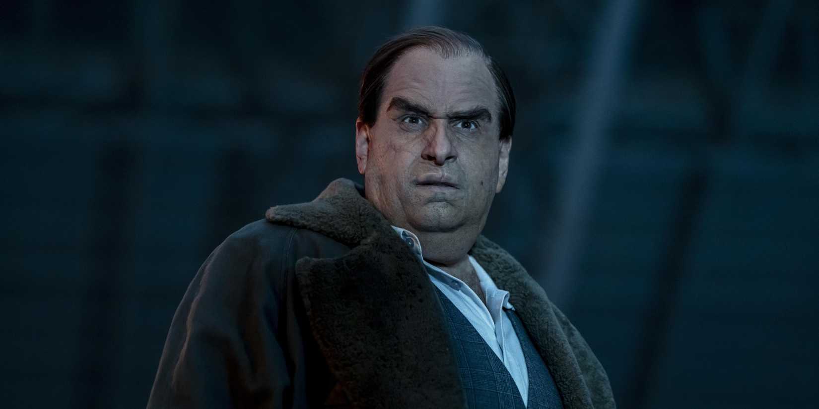 Colin Farrell as Oz looking shocked from The Penguin