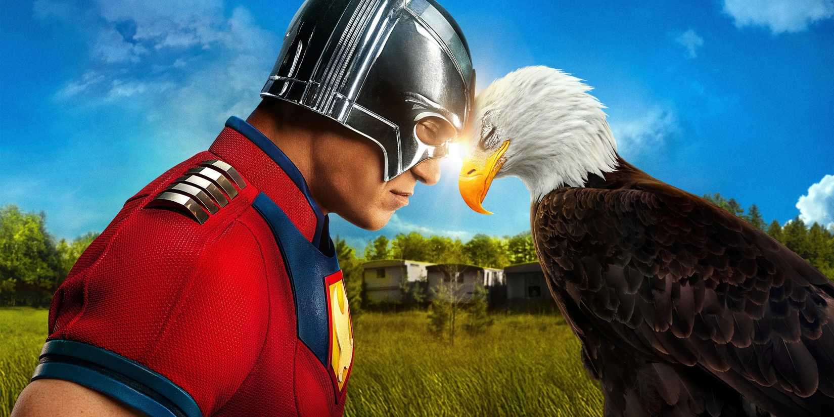 Peacemaker embraces Eagly on a poster for season 2