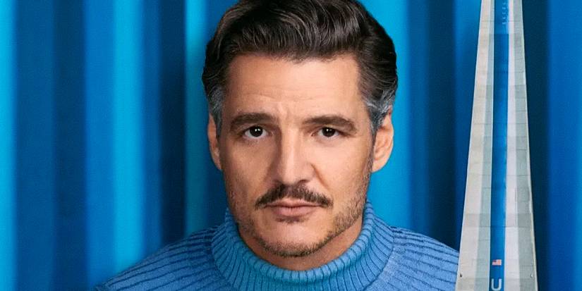 Pedro Pascal's Reed Richards looks directly at the camera in a Time Magazine mock-up cover from The Fantastic Four First Steps