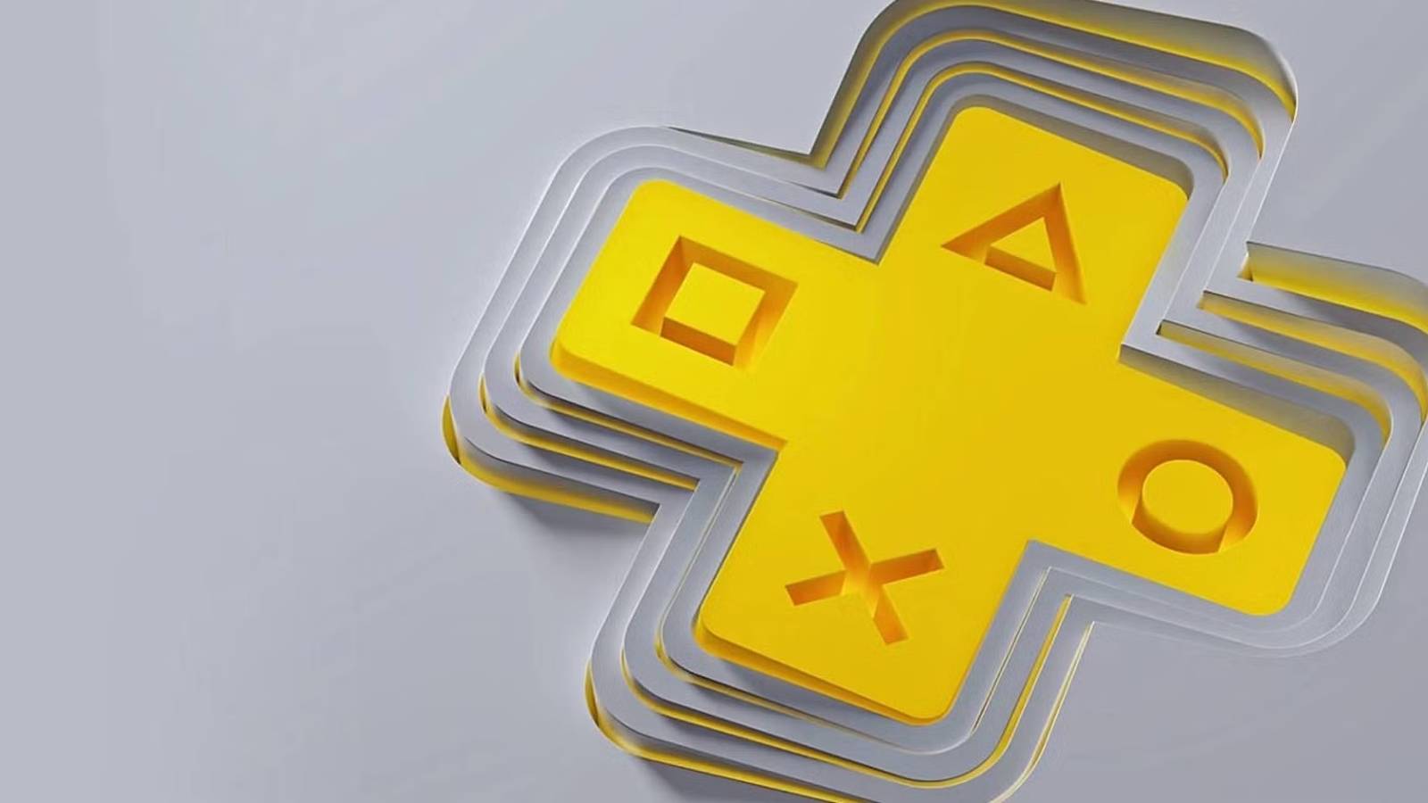 The yellow PlayStation Plus Logo pops out from a silver background.