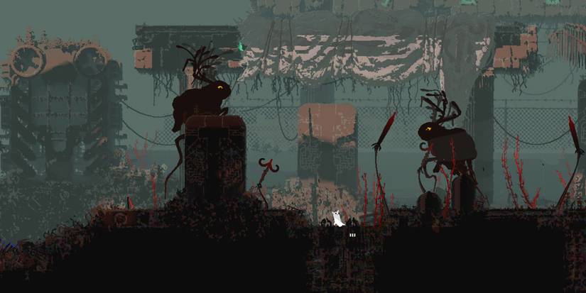 A post-apocalyptic environment in Rain World