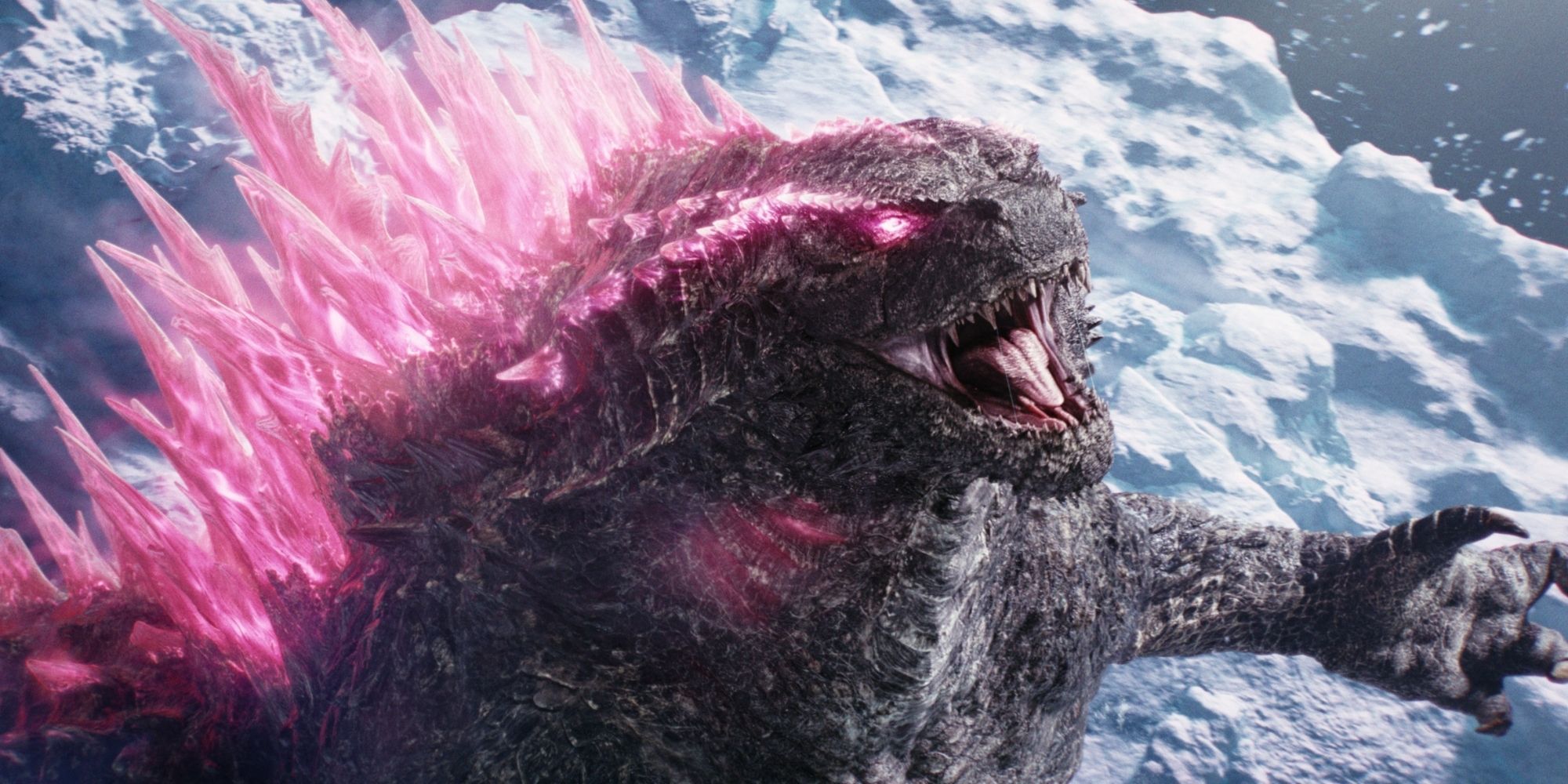 Godzilla roaring in Godzilla X Kong: The New Empire