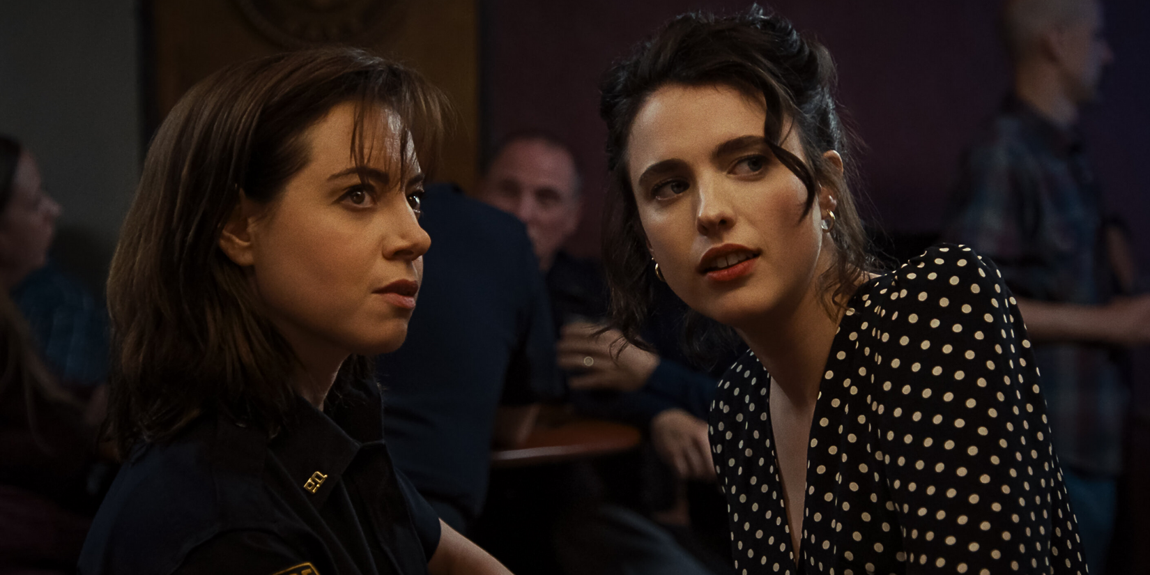 Aubrey Plaza and Margaret Qualley in Honey Don't!