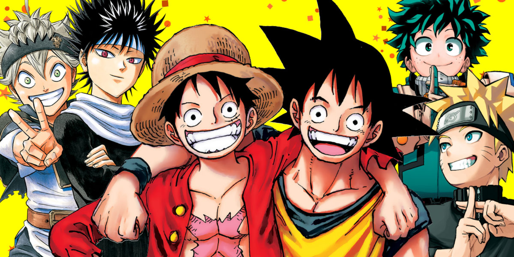 Shonen Jump Featured Image - Luffy, Goku, Izuki Midoria, Black Clover, Naruto Boruto - Shonen Jump Issue 7.16.19