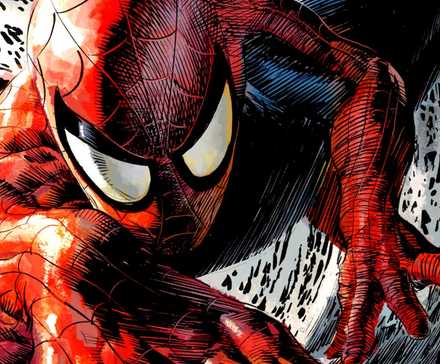 Top 10 Marvel Single-Issue Comics Ever, Ranked 5 Spider-Man crawls through a web tunnel in dark Marvel artwork