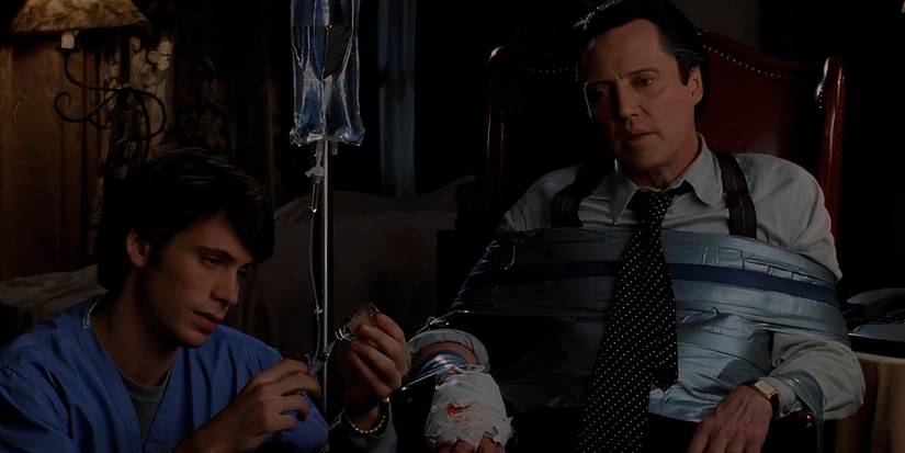 Jeremy Sisto as T. K. and Christopher Walken as Carlo Barolucci in Suicide Kings