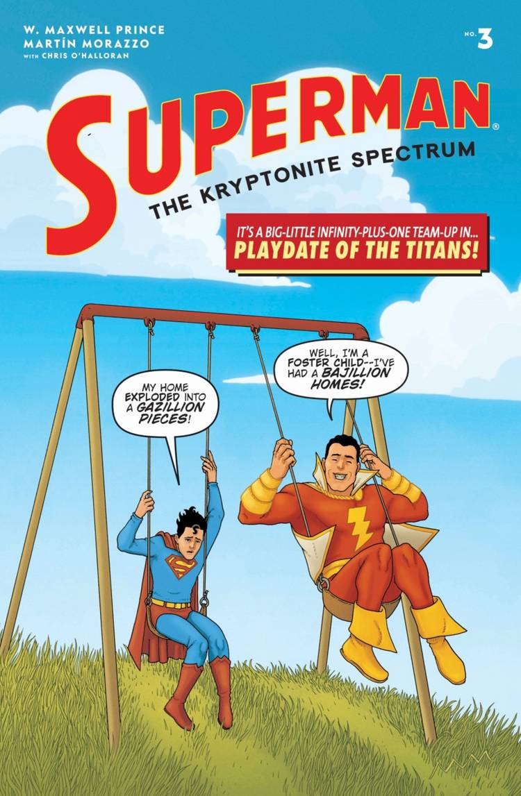 Superman The Kryptonite Spectrum #3 cover showing superboy and shazam