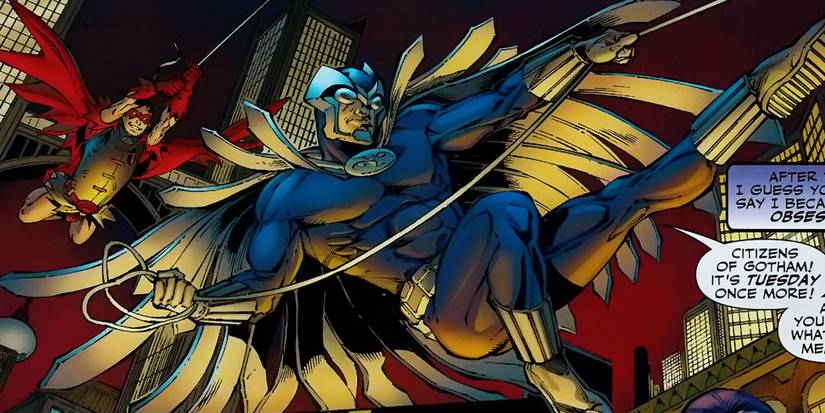 Talon and Owlman in Earth-3 DC Comic Art