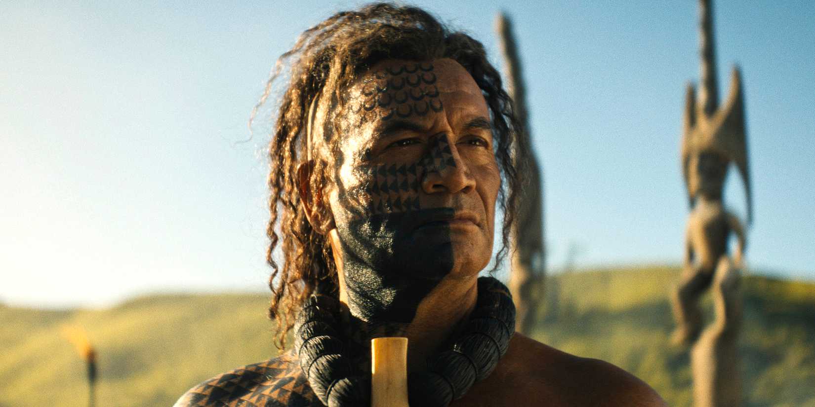Temuera Morrison as King Kahekili looking in thought in Chief of War