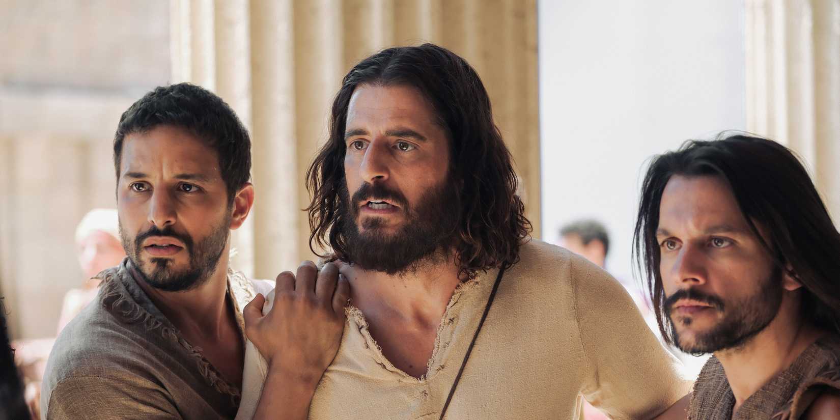 Jesus looking shocked in The Chosen