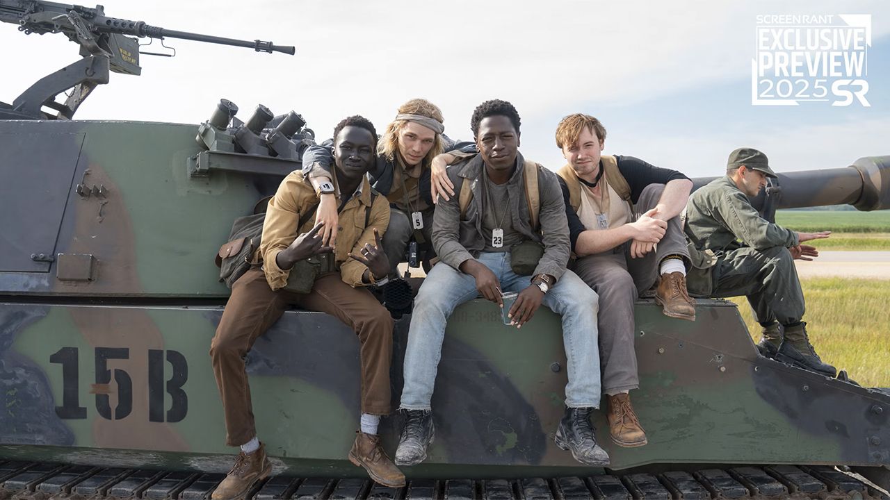 The Long Walk 2025 ScreenRant Exclusive Still Main Cast on Tank