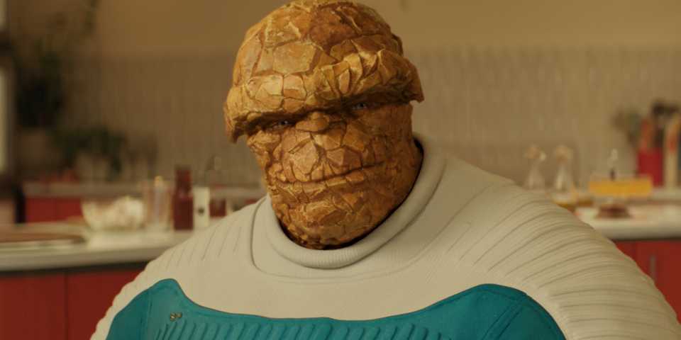 The Thing smiling in The Fantastic Four: First Steps