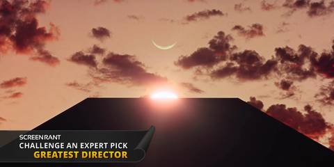 The view looking up from the face of the monolith in 2001 A Space Odyssey with the GOAT overlay