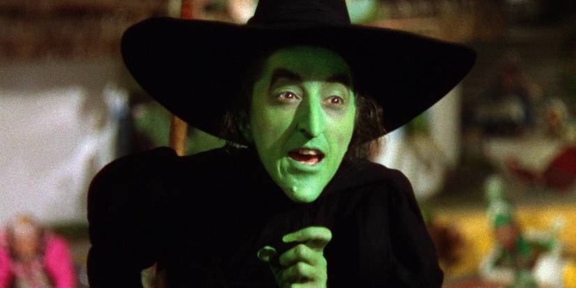 A closeup of The Wicked Witch in The Wizard of Oz